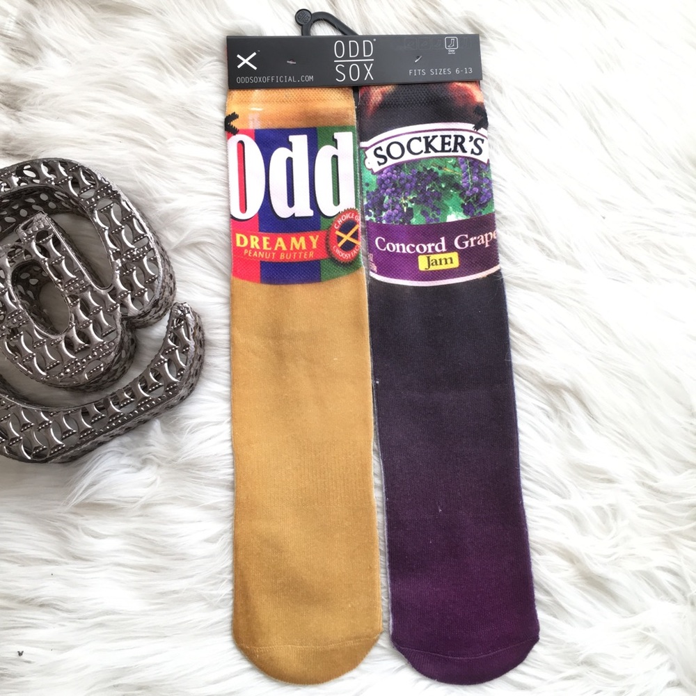 Odd Sox PB&J Novelty Men’s Crew Socks